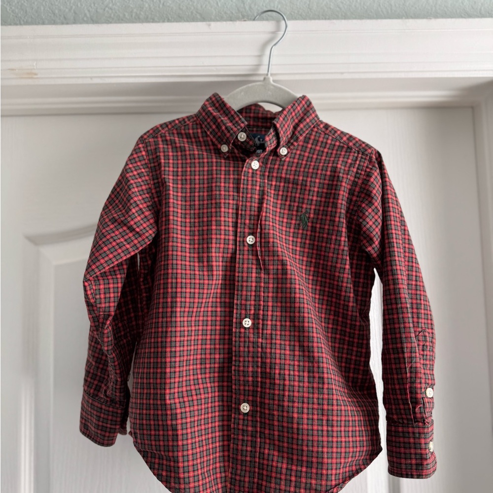 Ralph Lauren 3T Red Plaid Button-Down